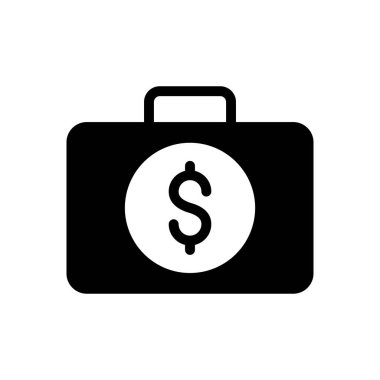 Web sitesi tasarımı ve masaüstü zarfları için dolar çanta simgesi, geliştirme. premium paket.