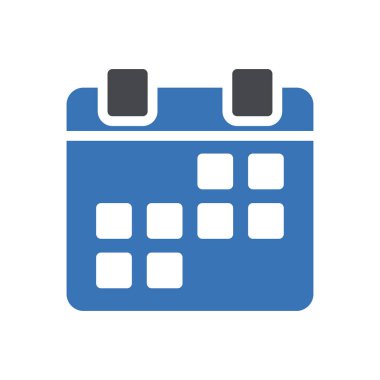 Web sitesi tasarımı ve masaüstü zarfları için takvim simgesi, geliştirme. premium paket.