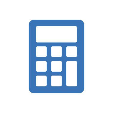 Web sitesi tasarımı ve masaüstü zarfları için hesap makinesi simgesi simgesi, geliştirme. premium paket.