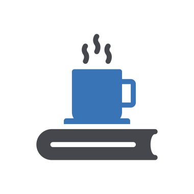 Web sitesi tasarımı ve masaüstü zarfları için çay kitabı simgesi, geliştirme. premium paket.