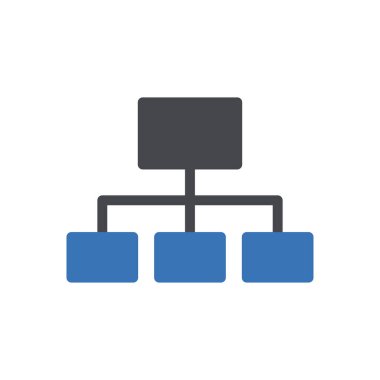 Web sitesi tasarımı ve masaüstü zarfları için akış şeması simgesi, geliştirme. premium paket.