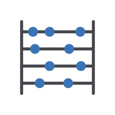 Web sitesi tasarımı ve masaüstü zarfları için abaküs simgesi geliştirme. premium paket.