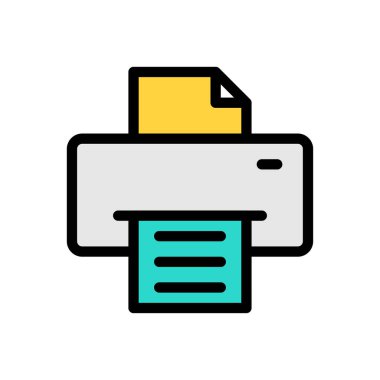 Web sitesi tasarımı ve masaüstü zarfları için yazıcı simgesi, geliştirme. premium paket.