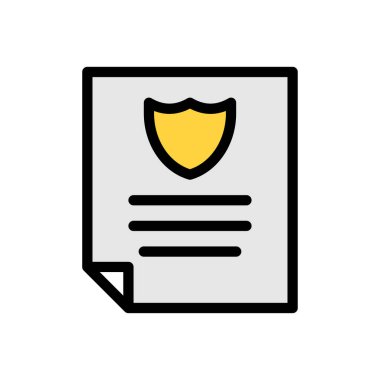 Web sitesi tasarımı ve masaüstü zarfları için kalkan dosya simgesi, geliştirme. premium paket.