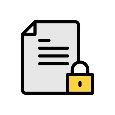 Web sitesi tasarımı ve masaüstü zarfları için dosya kilidi simgesi, geliştirme. premium paket.