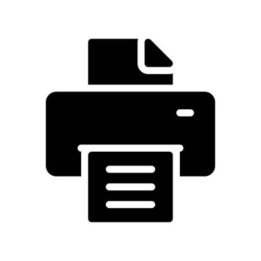 Web sitesi tasarımı ve masaüstü zarfları için yazıcı simgesi, geliştirme. premium paket.