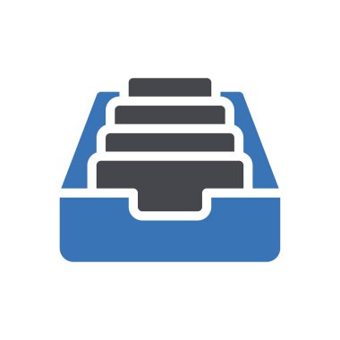 Web sitesi tasarımı ve masaüstü zarfları için çekmece dosyası simgesi, geliştirme. premium paket.