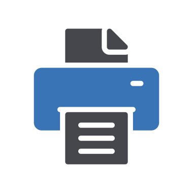 Web sitesi tasarımı ve masaüstü zarfları için yazıcı simgesi, geliştirme. premium paket.