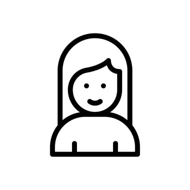 Web sitesi tasarımı ve masaüstü zarfları için kadın simgesi. premium paket.