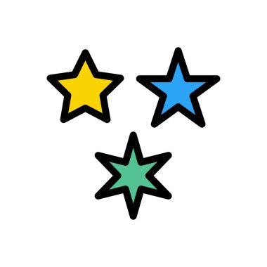 Web sitesi tasarımı ve masaüstü zarfları için yıldız çeşitlilik simgesi, geliştirme. premium paket.