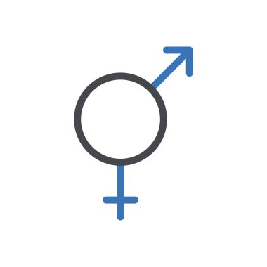 Web sitesi tasarımı ve masaüstü zarfları için cinsiyet simgesi, geliştirme. premium paket.