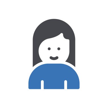 Web sitesi tasarımı ve masaüstü zarfları için kadın simgesi. premium paket.