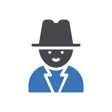 Web sitesi tasarımı ve masaüstü zarfları için erkek çeşitlilik simgesi, geliştirme. premium paket.