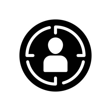 Web sitesi tasarımı ve masaüstü zarfları için istemci simgesine odaklan, geliştirme. premium paket.