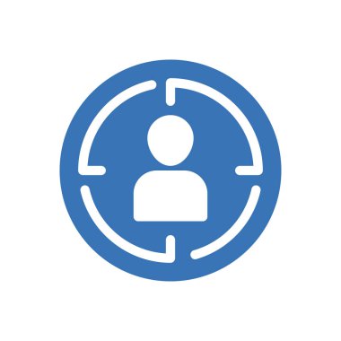 Web sitesi tasarımı ve masaüstü zarfları için istemci simgesine odaklan, geliştirme. premium paket.