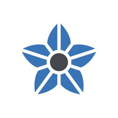 Web sitesi tasarımı ve masaüstü zarfları için çiçek simgesi, geliştirme. premium paket.