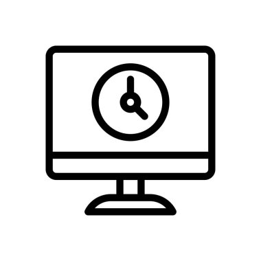 Web sitesi tasarımı ve masaüstü zarfları için saat simgesi, geliştirme. premium paket.