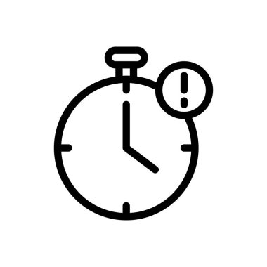 Web sitesi tasarımı ve masaüstü zarfları için zaman simgesi, geliştirme. premium paket.