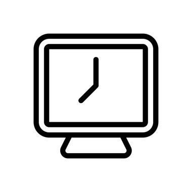 Web sitesi tasarımı ve masaüstü zarfları için zaman simgesi, geliştirme. premium paket.