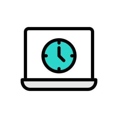 Web sitesi tasarımı ve masaüstü zarfları için zaman simgesi, geliştirme. premium paket.