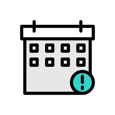 Web sitesi tasarımı ve masaüstü zarfları için takvim simgesi, geliştirme. premium paket.