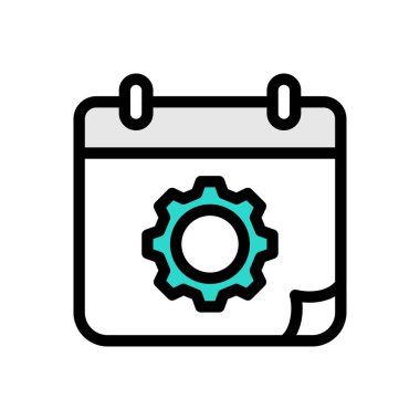 Web sitesi tasarımı ve masaüstü zarfları için takvim simgesi, geliştirme. premium paket.