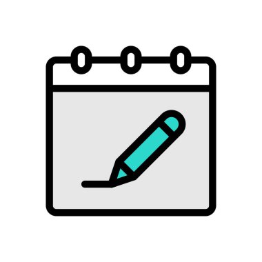 Web sitesi tasarımı ve masaüstü zarfları için takvim simgesi, geliştirme. premium paket.