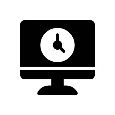 Web sitesi tasarımı ve masaüstü zarfları için saat simgesi, geliştirme. premium paket.