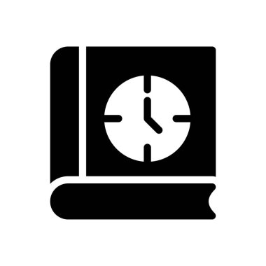 Web sitesi tasarımı ve masaüstü zarfları için zaman simgesi, geliştirme. premium paket.