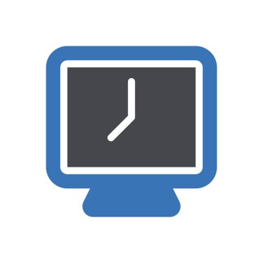 Web sitesi tasarımı ve masaüstü zarfları için zaman simgesi, geliştirme. premium paket.