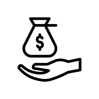 Web sitesi tasarımı ve masaüstü zarfları için bağış simgesi, geliştirme. premium paket.