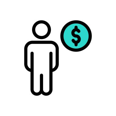 Web sitesi tasarımı ve masaüstü zarfları için bütçe simgesi, geliştirme. premium paket.