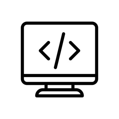 Web sitesi tasarımı ve masaüstü zarfları için simge kodlama, geliştirme. premium paket.