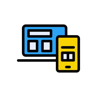 Web sitesi tasarımı ve masaüstü zarfları için dizayn simgesi, geliştirme. premium paket.