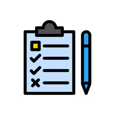 Web sitesi tasarımı ve masaüstü zarfları için kontrol listesi simgesi, geliştirme. premium paket.