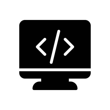 Web sitesi tasarımı ve masaüstü zarfları için simge kodlama, geliştirme. premium paket.