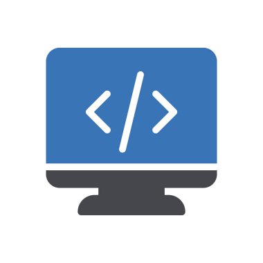 Web sitesi tasarımı ve masaüstü zarfları için simge kodlama, geliştirme. premium paket.