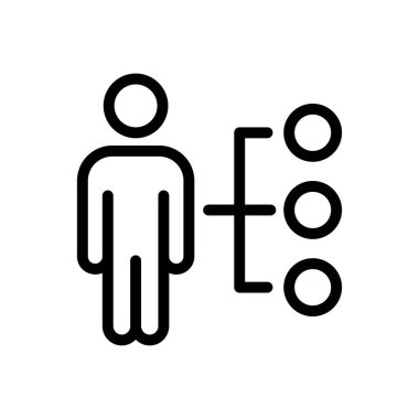 Web sitesi tasarımı ve masaüstü zarfları için hiyerarşi simgesi, geliştirme. premium paket.