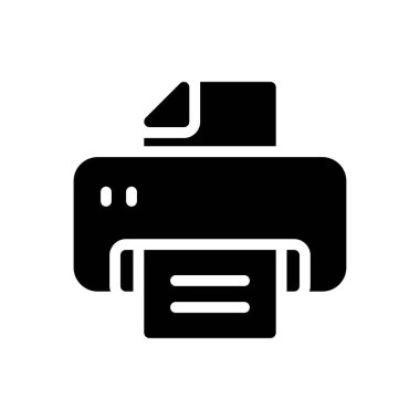 Web sitesi tasarımı ve masaüstü zarfları için yazıcı simgesi, geliştirme. premium paket.