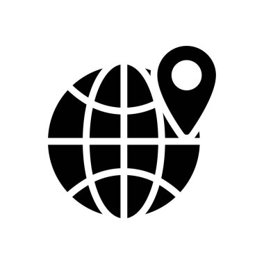 Web sitesi tasarımı ve masaüstü zarfları için harita simgesi, geliştirme. premium paket.