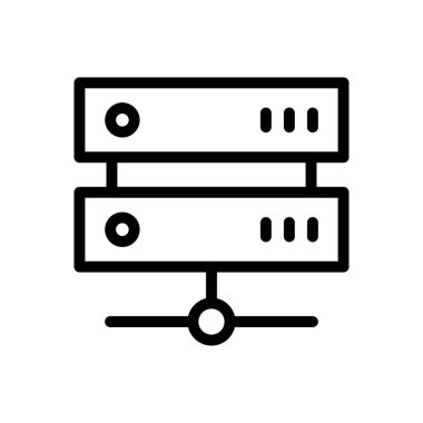 Web sitesi tasarımı ve masaüstü zarfları için sunucu simgesi, geliştirme. premium paket.