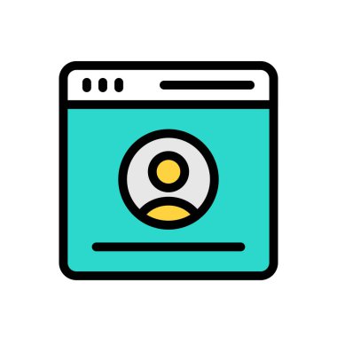 Web sitesi tasarımı ve masaüstü zarfları için profil simgesi, geliştirme. premium paket.