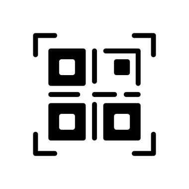 Web sitesi tasarımı ve masaüstü zarfları için QR kod simgesi, geliştirme. premium paket.