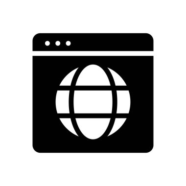 Web sitesi tasarımı ve masaüstü zarfları için tarayıcı simgesi, geliştirme. premium paket.