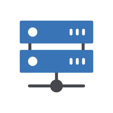 Web sitesi tasarımı ve masaüstü zarfları için sunucu simgesi, geliştirme. premium paket.