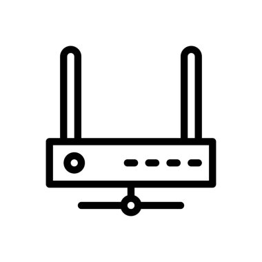 Web sitesi tasarımı ve masaüstü zarfları için router Simgesi, geliştirme. premium paket.