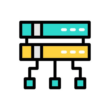 Web sitesi tasarımı ve masaüstü zarfları için veritabanı simgesi, geliştirme. premium paket.