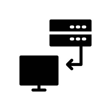 Web sitesi tasarımı ve masaüstü zarfları için sunucu simgesi, geliştirme. premium paket.