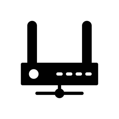 Web sitesi tasarımı ve masaüstü zarfları için router Simgesi, geliştirme. premium paket.