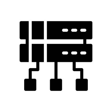 Web sitesi tasarımı ve masaüstü zarfları için veritabanı simgesi, geliştirme. premium paket.